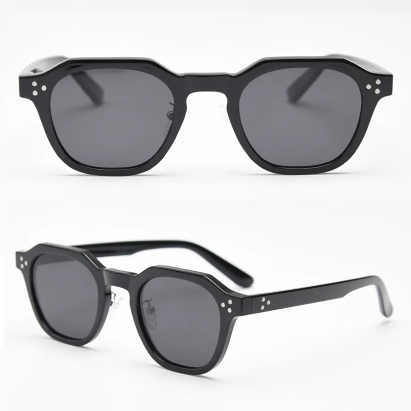 Peekaboo Retro-Sonnenbrille im koreanischen Stil für Damen, TR90-Rahmen, Polygon-polarisierte Sonnenbrille, UV400, männlich, grün, braun, 2023, Sommer – Detail 9