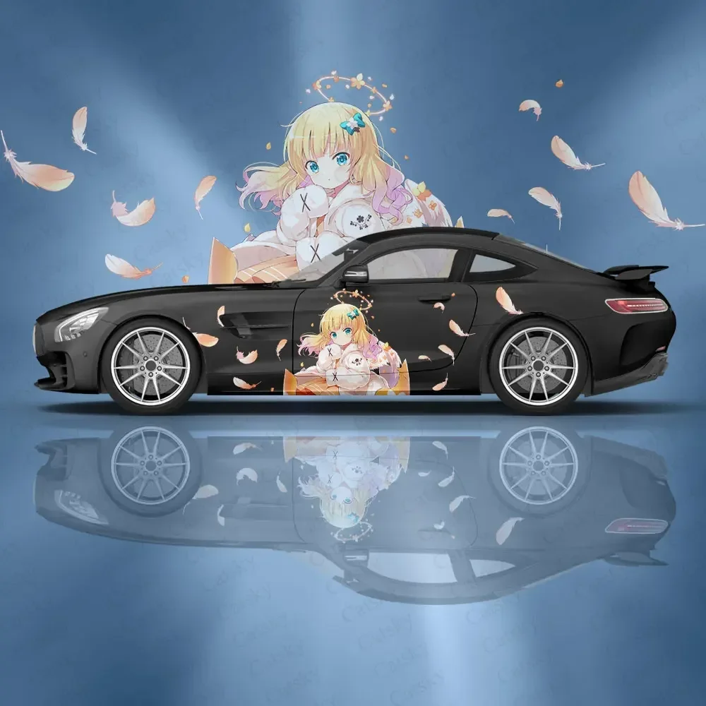 

Наклейки на кузов автомобиля в стиле аниме Kirima Sharo, автомобильные аксессуары, декоративные наклейки на боковые части авто, пленка для кузова, узоры для украшения внедорожников