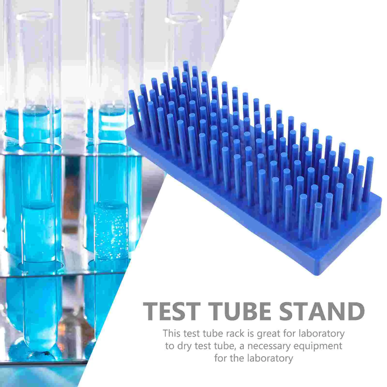 Test Tube Rack Holder Lab Test Tube Drying Drain stand Glass Plate Vertical Stand Lab Peg Rack Science experiment Chemistry Tray