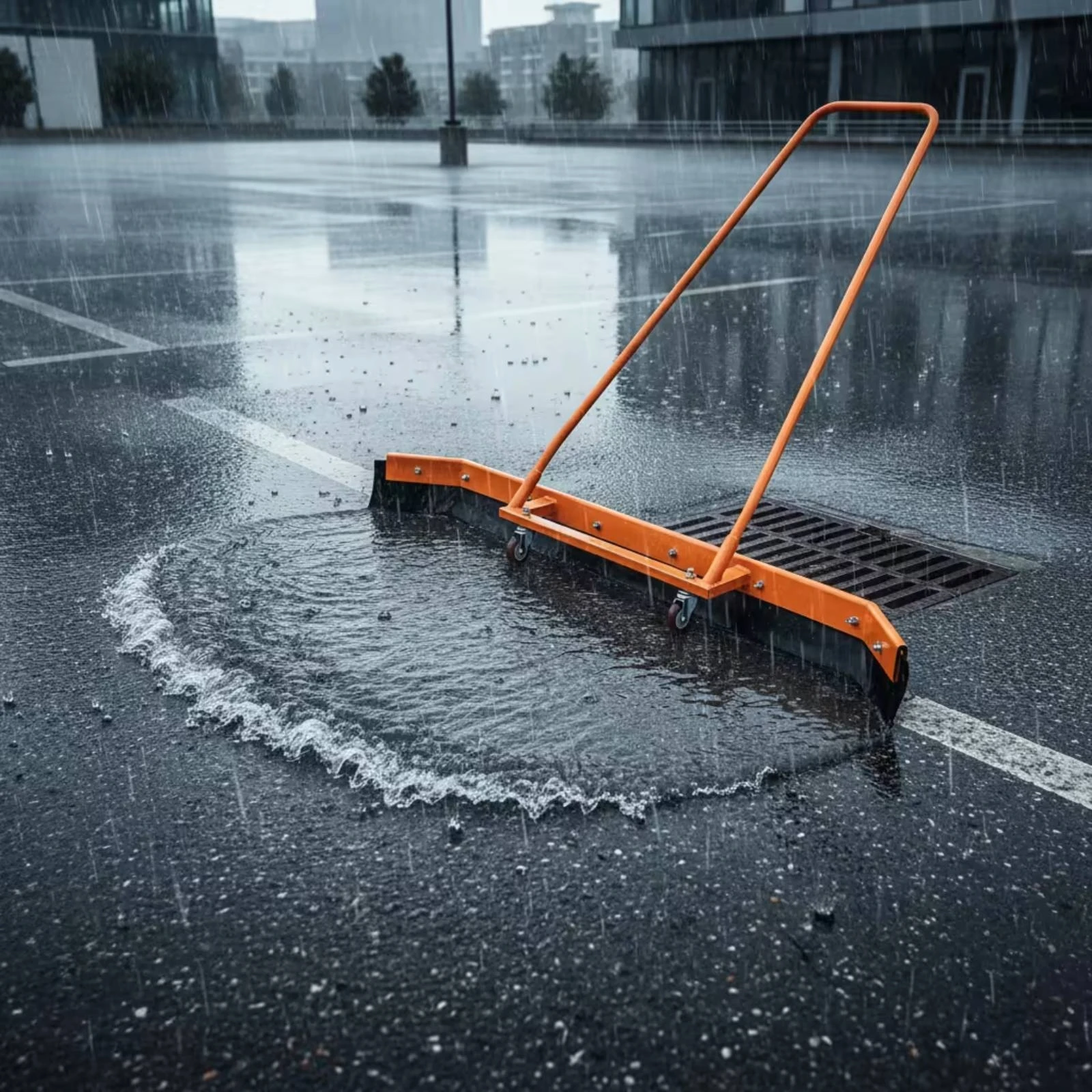 Water Scraper with Wheels Industrial Rolling Floor Squeegee Floor Squeegee Long-Lasting Sturdy for Court Cleaners, Sports Courts