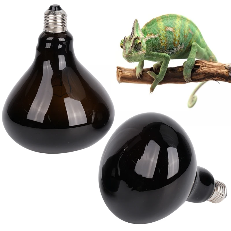 E27 Reptile Heating Bulb Warmer Heat Lamp 70W/120W Black Infrared for Amphibians Turtle Hedgehogs Home Pet Supplies