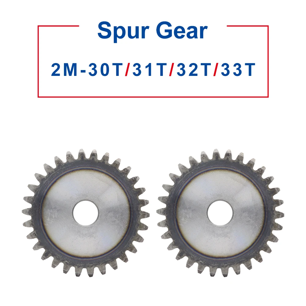 Cylindrical Gear 2M30T/31T/32T/33T Low Carbon Steel High-frequency Quenching For Teeth Flat Gear Teeth Height 20mm Bore 12mm