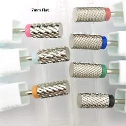 Prata Prata Novo Tungstênio Aço Carbide Prego Broca, Big Round Flat Top Barrel, Qualidade, Original, Acessórios de arquivo, 6.6mm