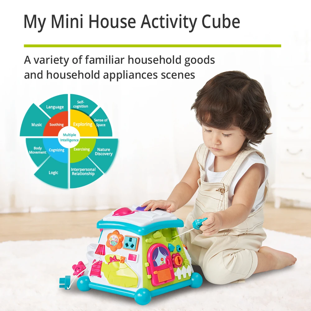 Auby Life House Cube 6 Room Scenes With Music Light 20 Life Experiences Intelligence Develop Early Learning Educational Toy 18m+