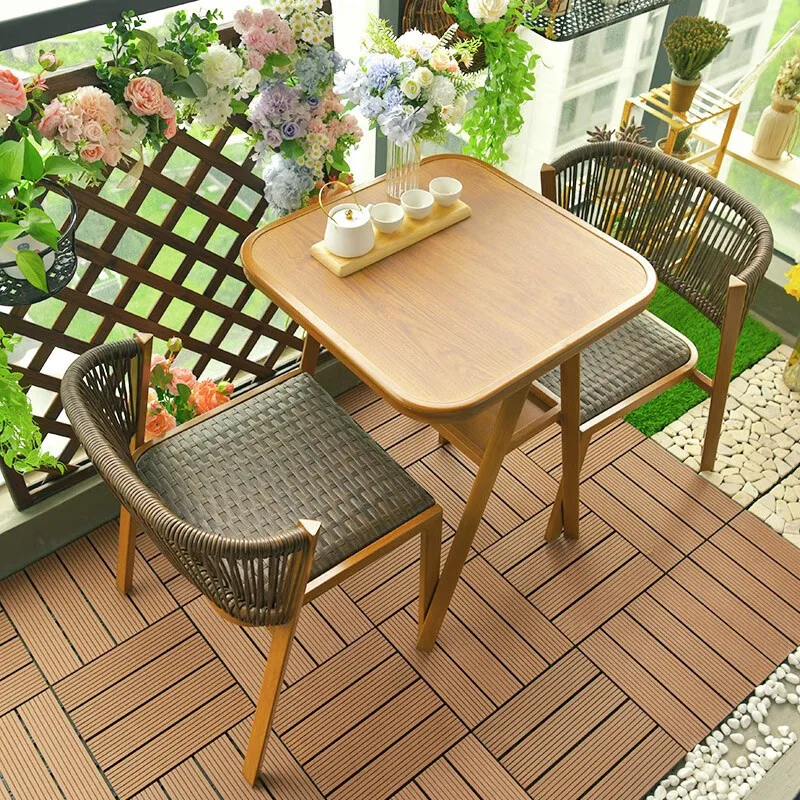 Linya Balcony Small Table And Chairs Leisure Rattan Chair Three-piece Set Net Red Tea Table Chair Outdoor Coffee Table Small Apa