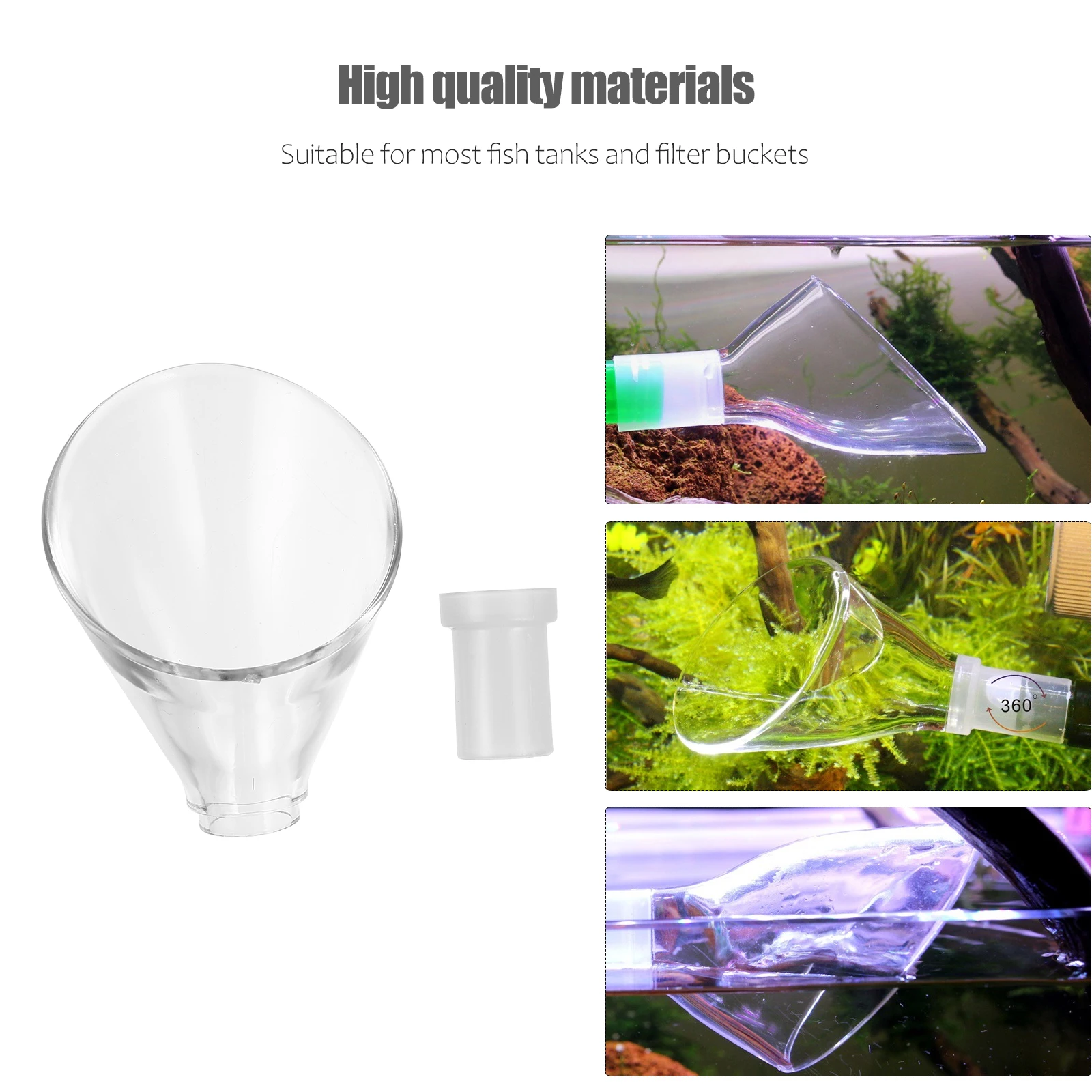 

Acrylic Water Degree Rotatable Fish Tank Filter Barrel Pump Nozzle Lightweight Compact Aquarium Water Flow Simulated