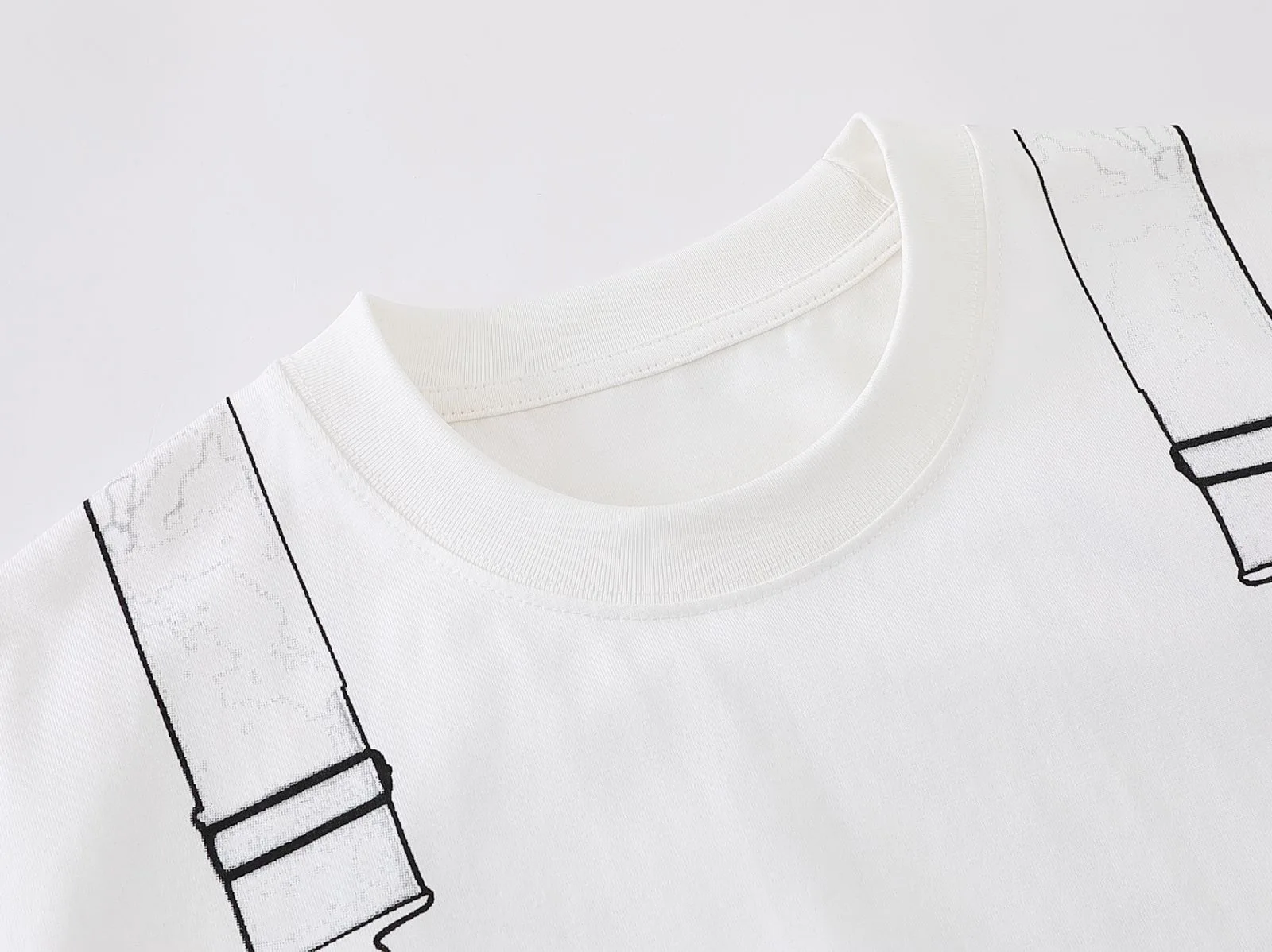 High Street Tees Tshirts Hand Drawn Vest Short Sleeved T-shirt Men's Summer Casual Versatile Couple Casual Tshirts Top