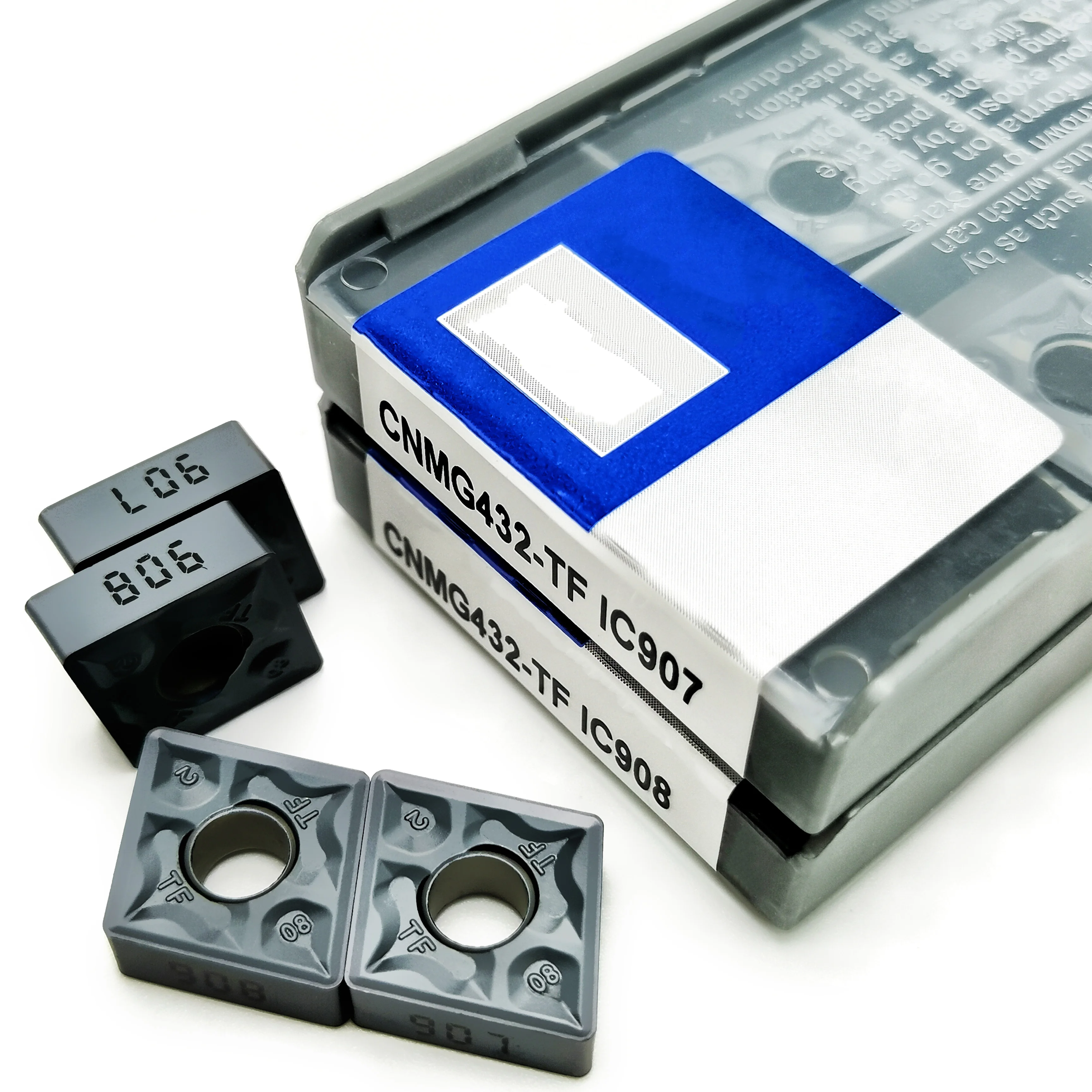 10PCS CNMG120404 CNMG120408 TF IC907 IC908เครื่องมือเครื่อง CNC ทรงกระบอกเครื่องมือเครื่องกลึงโลหะเครื่องมือเครื่องมือ CNMG1204