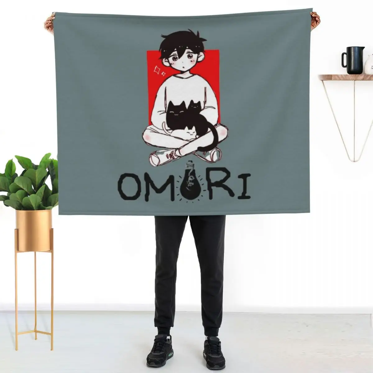 

omori Throw Blanket Soft Warm Blanket Gift for Grandparents
