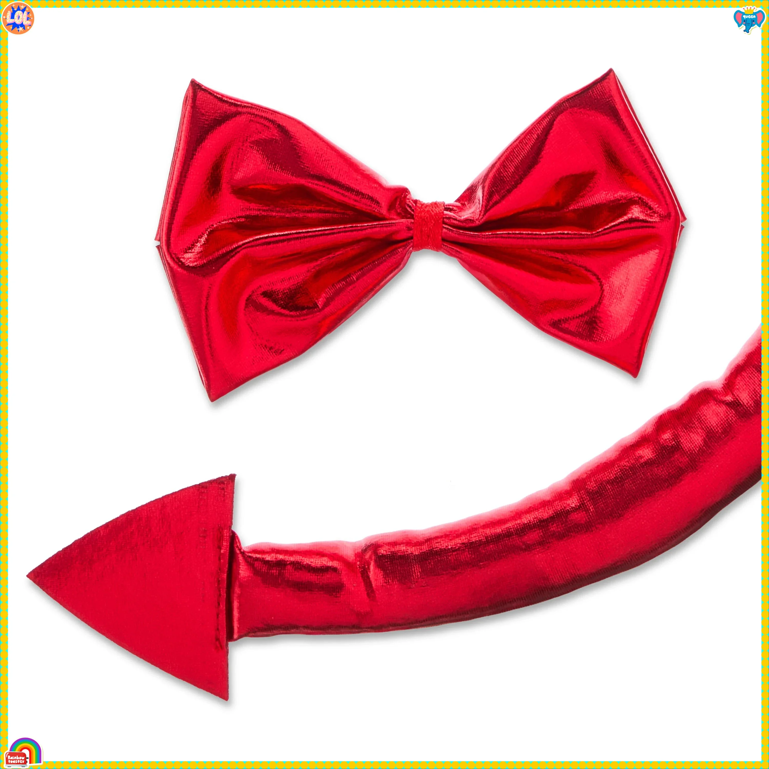 Ensemble de costumes de diable sexy pour femmes – Tenue de fête gothique d'Halloween avec cornes et queue, accessoires de cosplay pour adultes