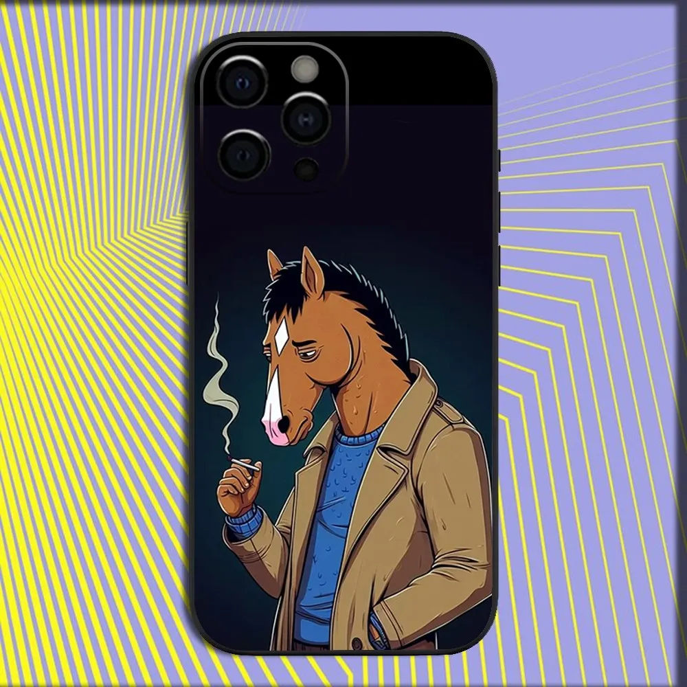 Cool B-Bojack H-Horseman Phone Case For iPhone 16,15,14,13,12,11,Pro,X,XS,Max,XR,Plus,Mini Soft Black Cover