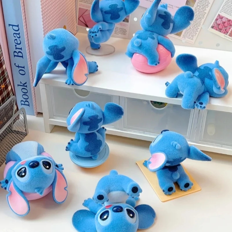 Stitch Energy Yoga Serie Scatola cieca Kawaii Anime Figura Stitch Doll Scatola misteriosa Ornamento da tavolo Simpatico modello di cartone animato Giocattolo Gril Regalo