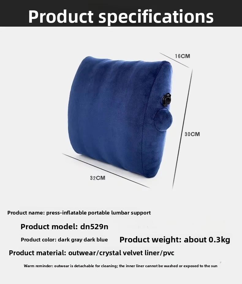 High Quality Portable Multifunctional Inflatable Car Waist Support Office Outdoor Camping Comfortable Neck Pillow Fast Delivery