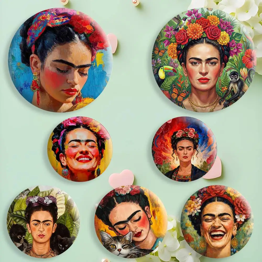 

Iconic Mexican Artist F-Frida Kahlos Brooches Cartoon Badge Pins Backpack Hat Accessories Friend Gift