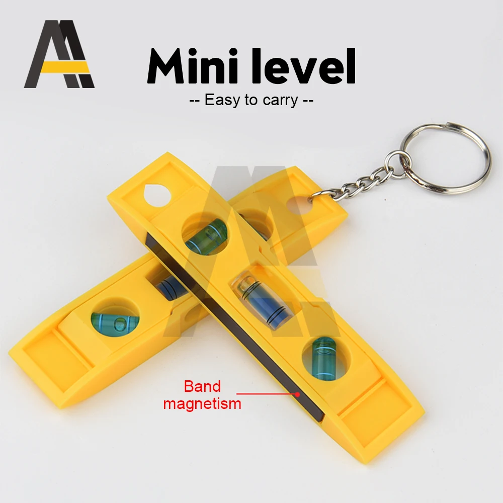 Mini 3 Bubble Level with Keychain Bubble Level Vertical Horizontal Gradienter Measuring Furniture Appliance Installation Level - Image 2