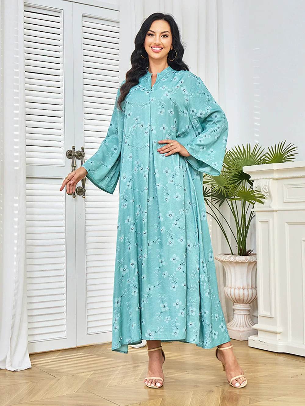 

Middle East Arab Dubai Tourist Robe Muslim Luxury Fashion Clothing Ethnic Style Elegant Diamond Set Party Evening Dress Dress