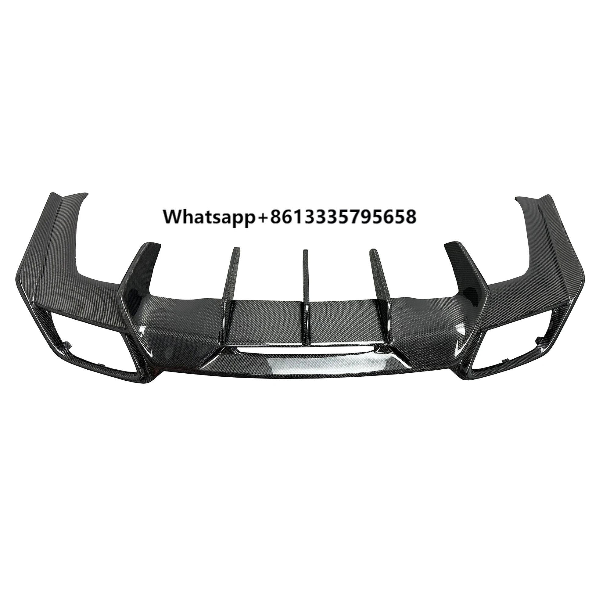 

R Style Gloss Carbon Fiber Auto Parts Decoration Rear Bumper Lip for Benz AMG GT GTS Rear Diffuser 2015-2018