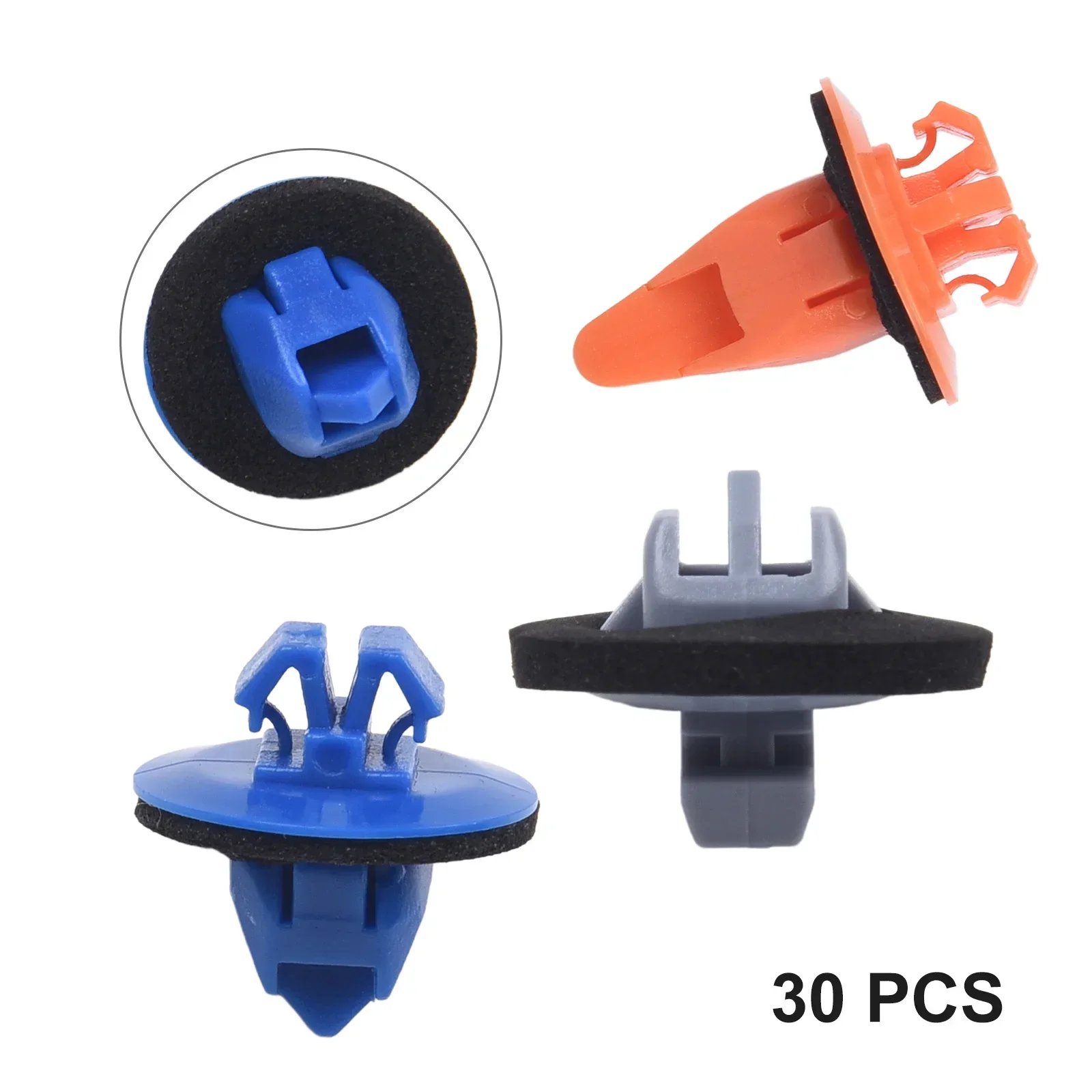 

30pcs Car Door Trim Body Moulding Panel Clip Kit For Toyota For 4Runner /FJ Cruiser Orange Blue Gray Clips Sealers