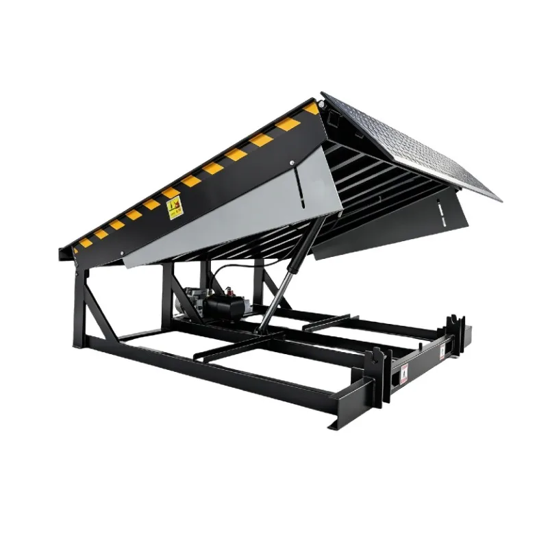 Fixed boarding bridge large tonnage forklift, ramp height adjustment plate storage and unloading