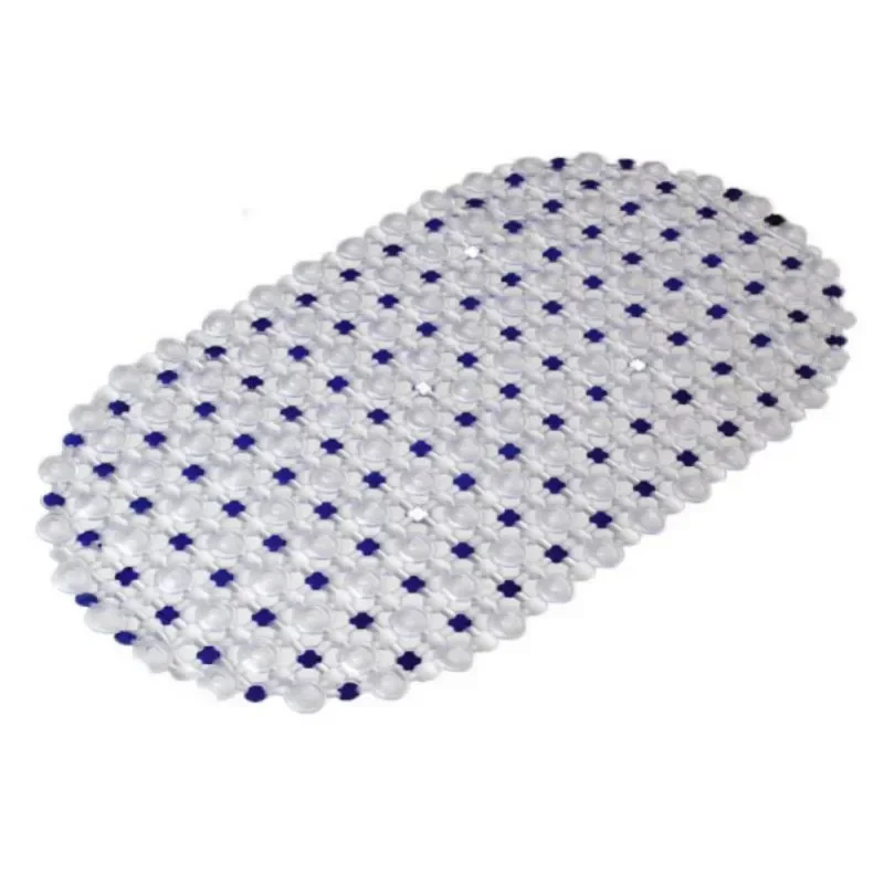 PVC Anti-skid Bath Mats Rectangle Bathtub Safety Shower Non-slip Bath Mats With Suction Cups Transparent Floor Mat