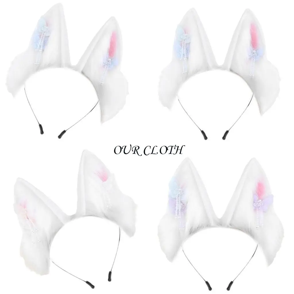 

Пасхальные кролики уши уши с повязкой на голову кроличьи уши с повязкой на голову Хэллоуин Косплей Прическа Y1AC