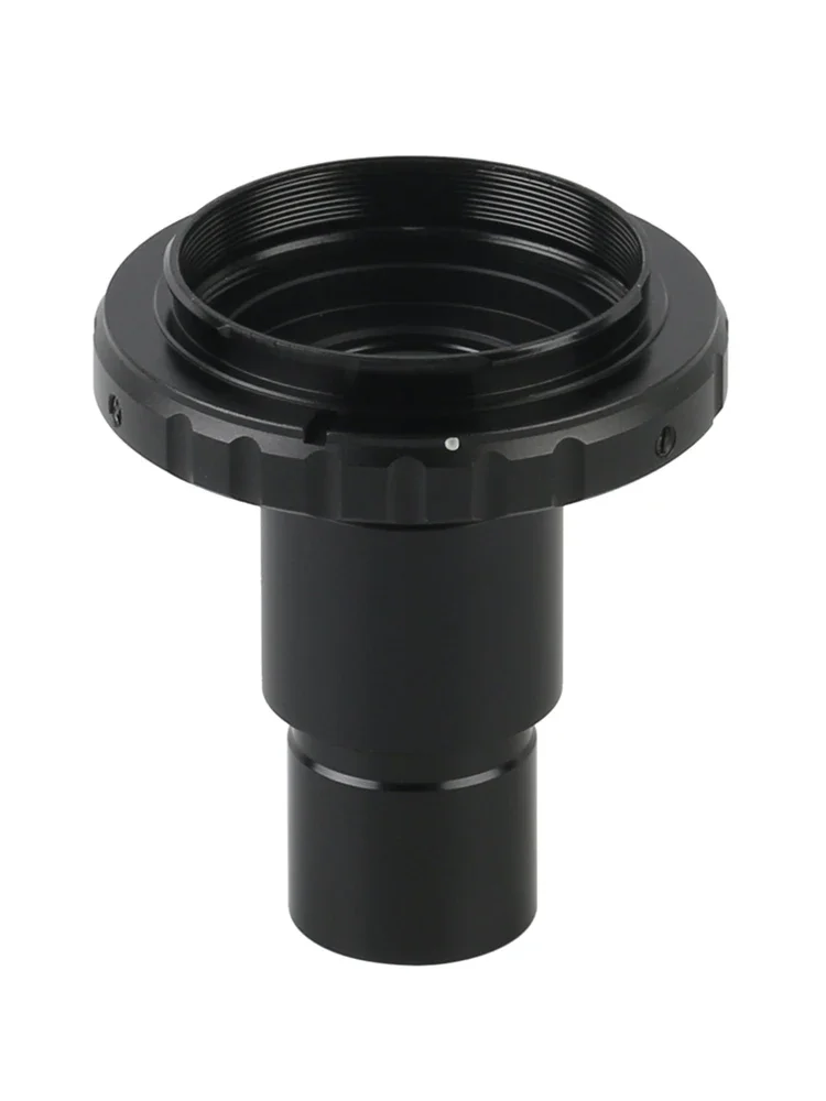 Adapter interfejsu cyfrowego 23,2 mm 30 mm z mocowaniem T2, soczewka okularowa 9,6X, adapter mikroskopu biologicznego stereo do lustrzanek Canon Nikon — zdjęcie 2