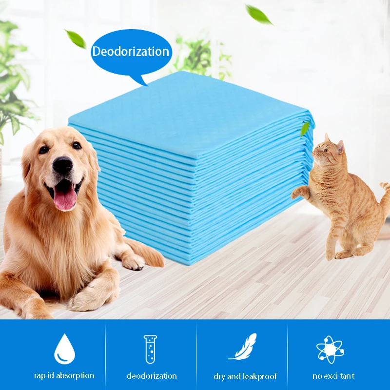 Coussinets absorbants super absorbants pour animaux de compagnie, couches jetables pour l'apprentissage de la propreté des chiens, tapis hygiéniques pour chats, couches jetables anti-fuites pour chiens