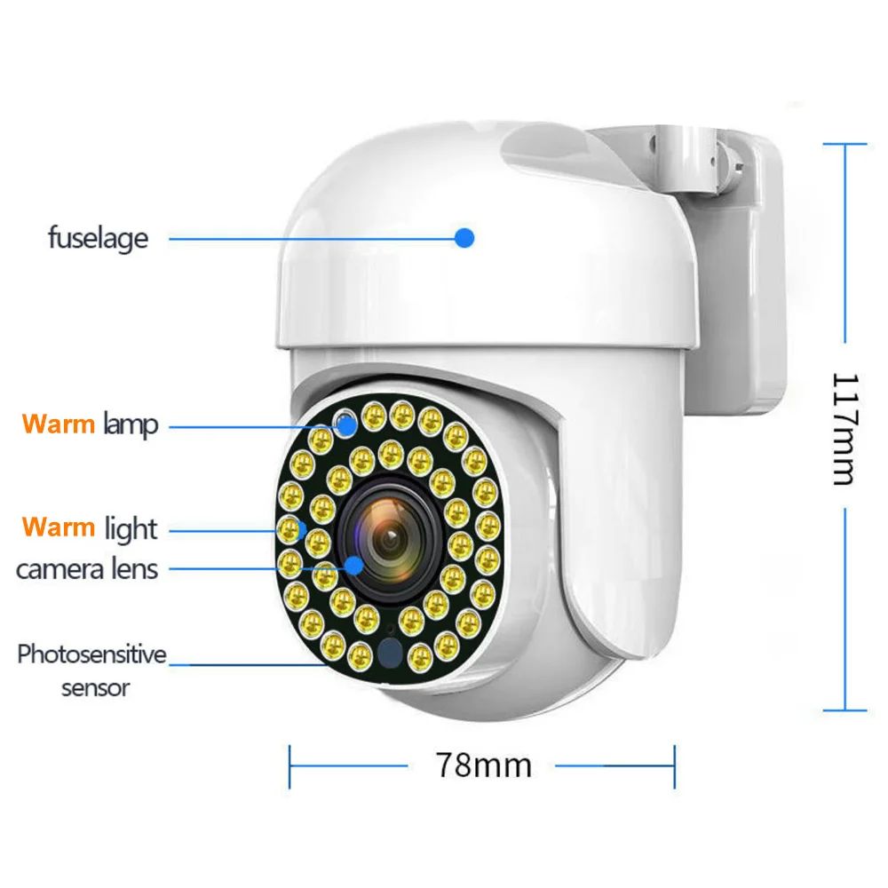 CCTV 2MP/5MP AHD PTZ Kamera warmes licht Nachtsicht UTC Koaxial BNC Audio Koaxial PTZ Steuerung Analog sicherheit Kamera