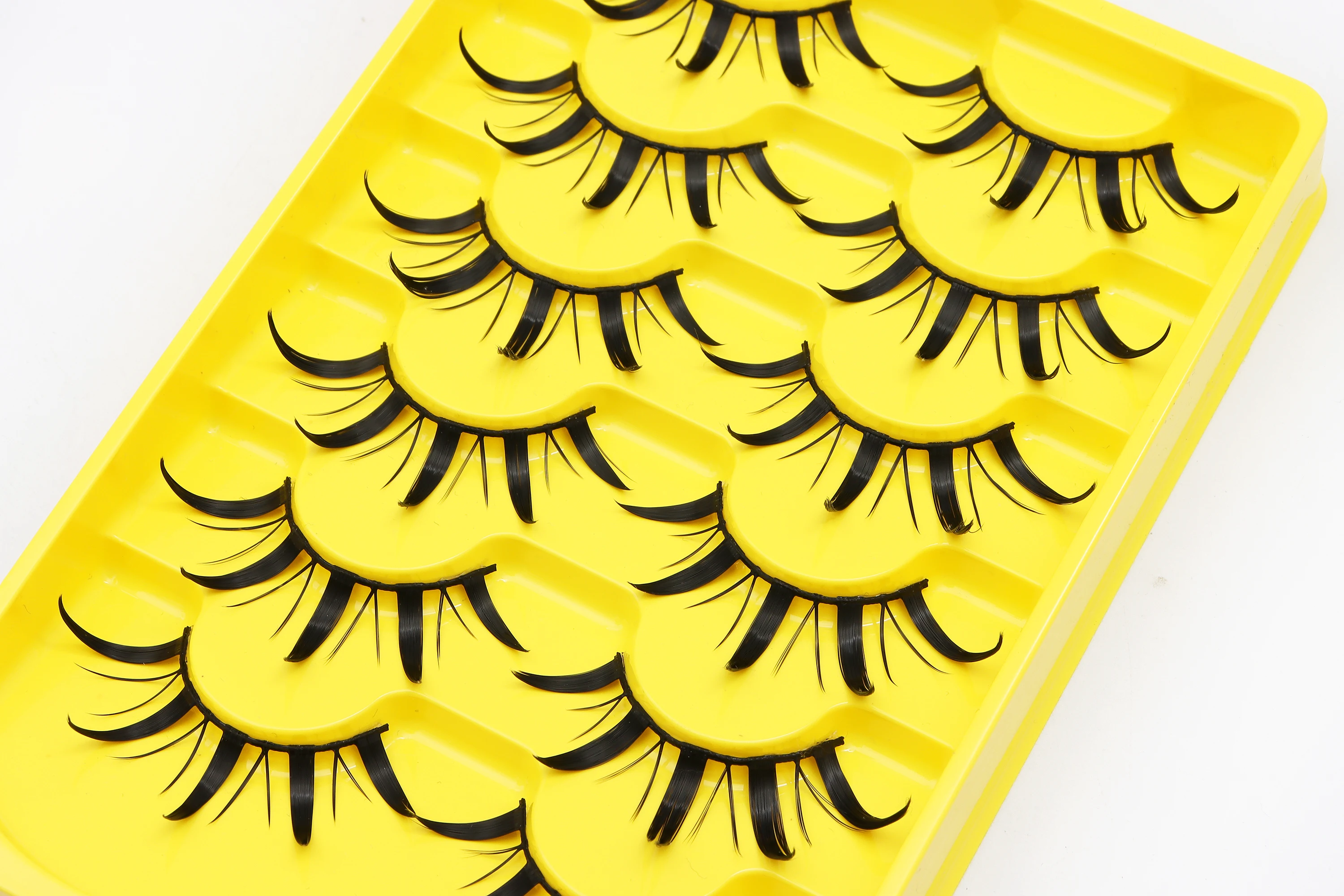 DINGSEN 6 Paar Manga-Wimpern, Cosplay, falsche Wimpern, Anime, gefälschte Wimpern, Make-up, großes Auge, Manga-Wimpern, Manhua-Streifenwimpern – Detail 9