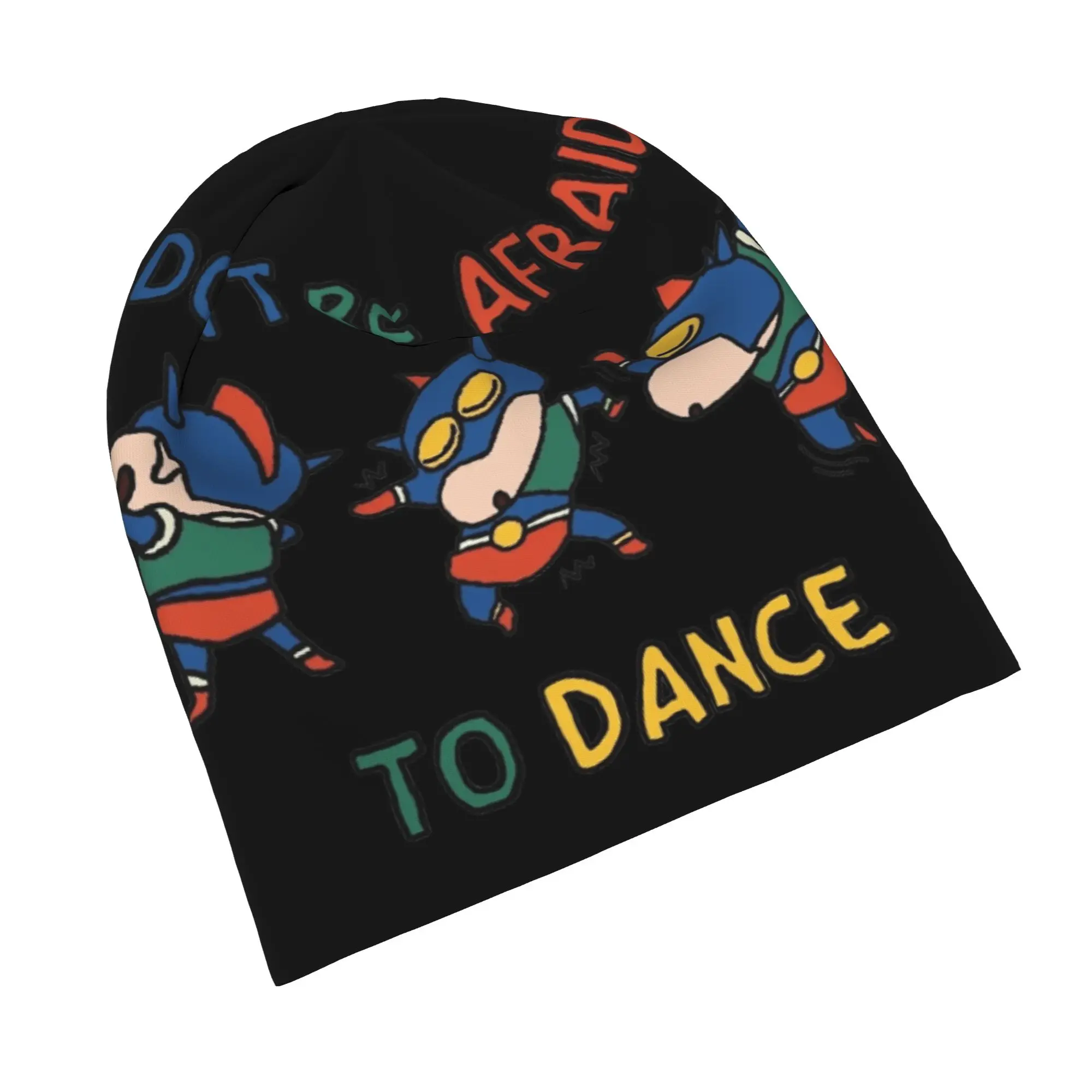 Don't be afraid to dance Crayons Shin-chans Caps  Hip Hop Outdoor Skullies Beanies Hats Spring Warm Head Wrap Bonnet Knitted Hat