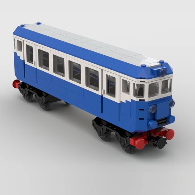 City Car Model MOC Building Bricks Railway Dm7 Diesel Multiple Unit Modular Technology Children Holiday Gifts Assemble Toys Suit