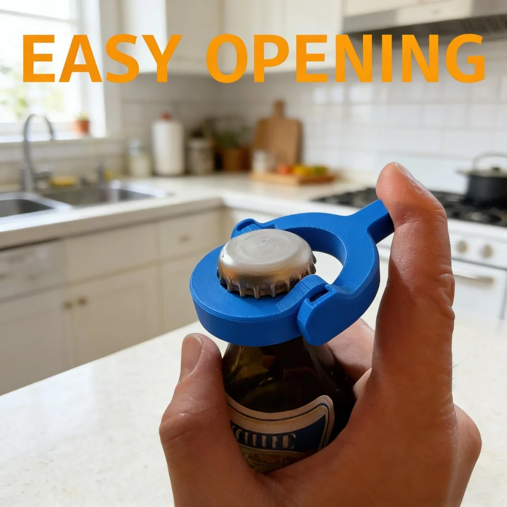 Creative Beer Bottle Opener Cap Shooter, ABS Launcher Opener for Party Bar Outdoor, Funny Ejecting Bottle Cap Remover Tool