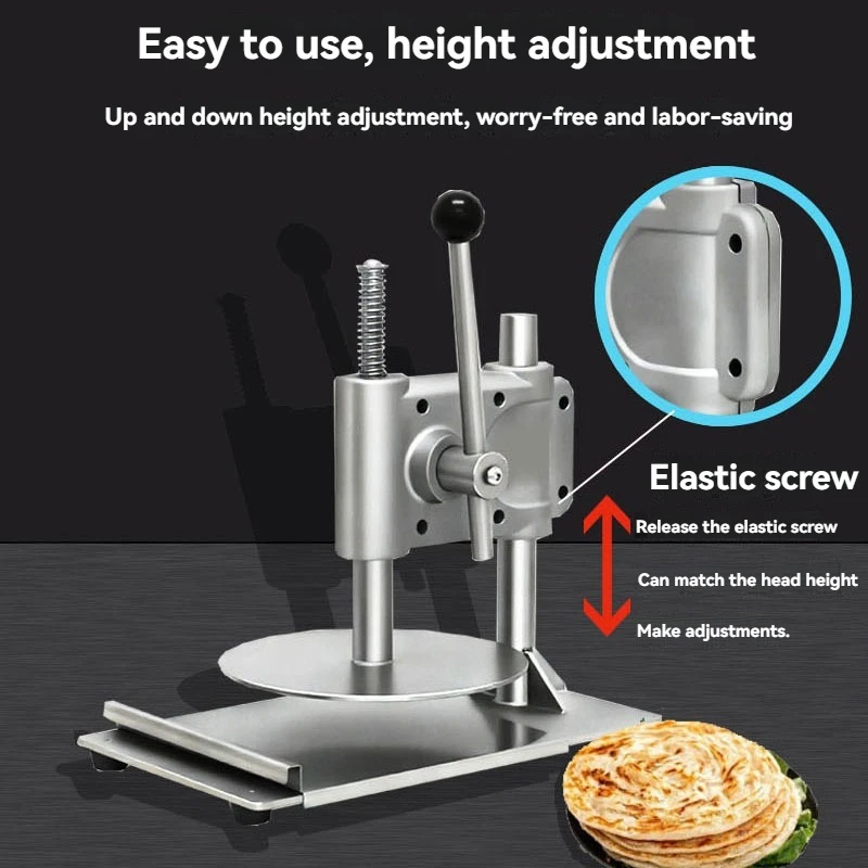 Portable Manual Dough Press Machine Handheld Dough Flatten Tool For Homemade Hand Grab Pancake Scallion Pancake Pizza Crust