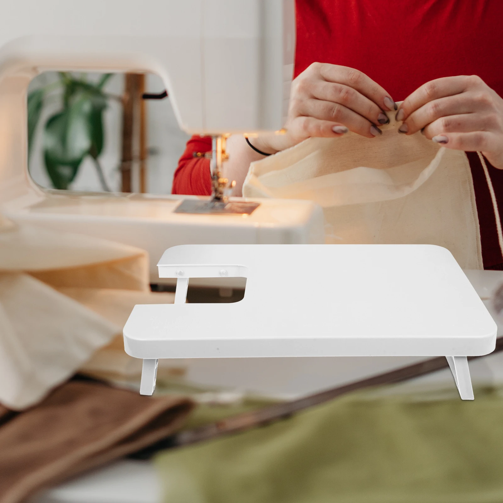 Mesa de extensão portátil para máquina de costura 505a, mesa de expansão de superfície lisa de alto brilho para fácil operação, máquina de costura estendida