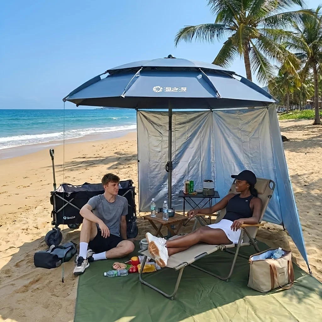 Outdoor sunshade & beach umbrella, large market stall umbrella, courtyard umbrella and fishing umbrella ,foldable, portable