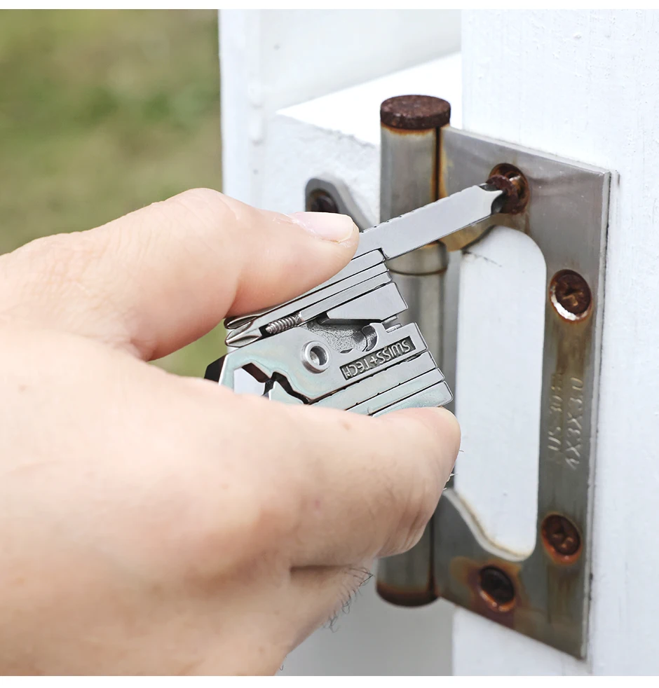 SWISS TECH 19-in-1 Mini-Klappzange, tragbares EDC-Multifunktionswerkzeug, Taschenschraubendreher, Fahrrad-Werkzeugsatz, Outdoor-Wanderausrüstung – Detail 11