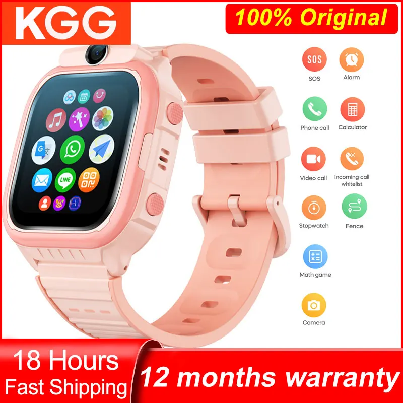 4G Kids Smart Phone Watch Video Call Phone Watch GPS Tracker SOS Call Back Monitor Children Gifts Alarm Clock Boys Girls Gifts