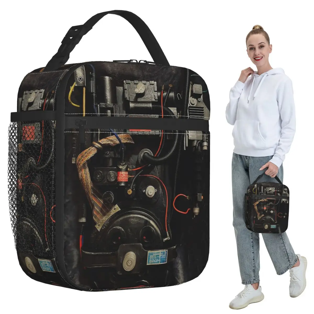 Ghostbusters Proton Pack Insulated Lunch Bag for Women Office Cooler Thermal Food Box Tote Portable Lunch Boxes Container