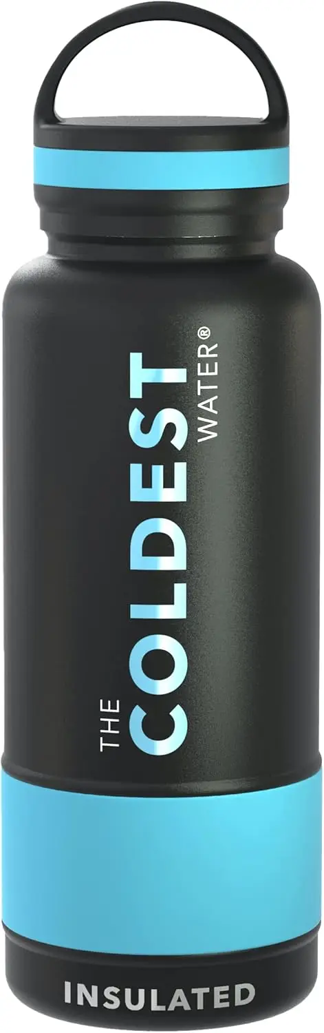 

Insulated Water Bottle with Handle Lid | Leak Proof, Triple Walled, 32oz Stainless Steel Sport Flask