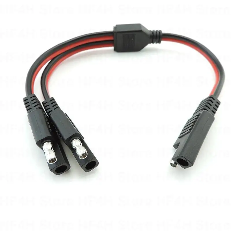 14AWG 20A SAE 1 to 2 Power Extension Cable Quick Disconnect Plug Harness Cord For Car Motorcycle Solar Panel Battery Chargers