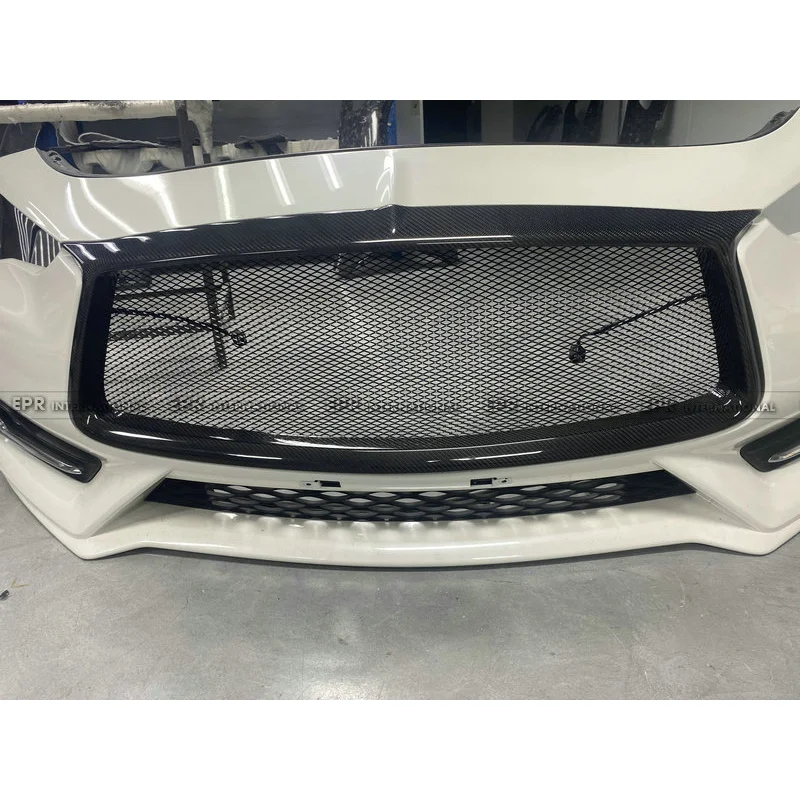 SAAR Compatible with Infiniti Q60 CV37 Carbon Fiber Grille Modification Replacement OE Original Style Front Face Mask