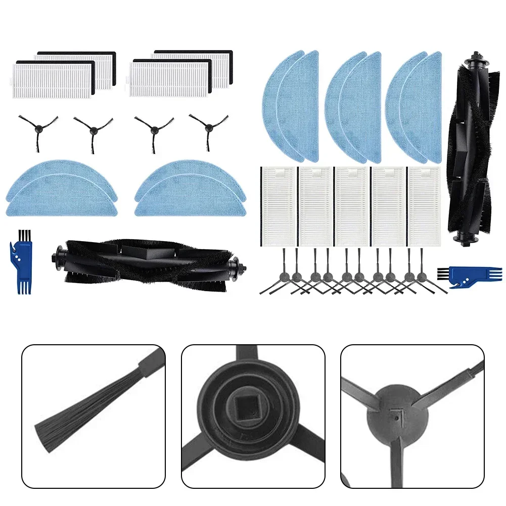 Tikom-aspirador rolo escova esfregões, acessórios de substituição do filtro, escova lateral principal, esfregão panos, G7000, G6000