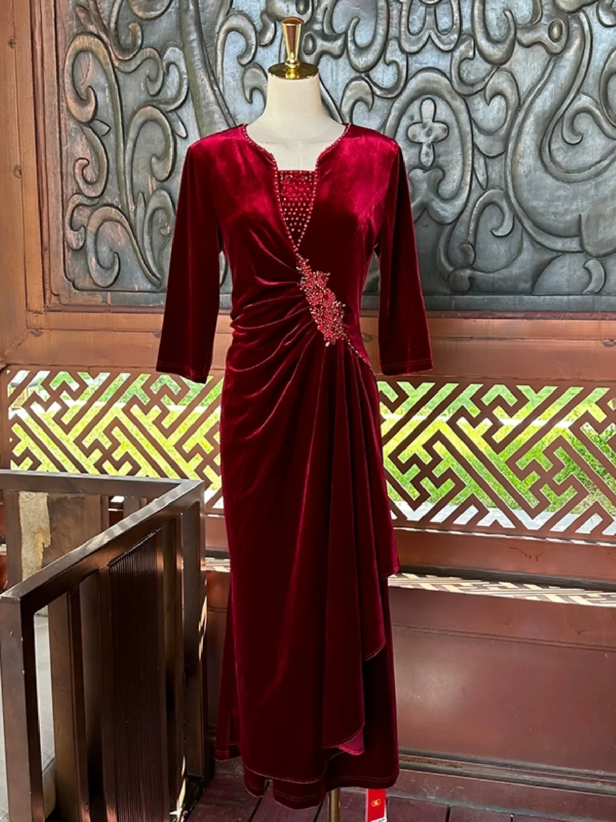 

Элегантное вечернее платье для мамы невесты/жениха, осенняя новинка, стильное и универсальное платье для торжества/свадьбы