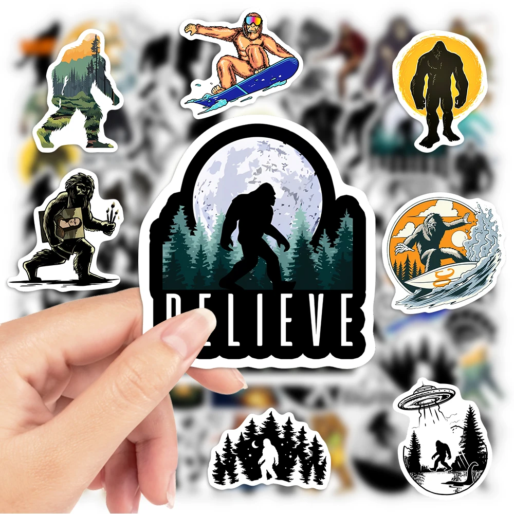 Cartoon Bigfoot Stickers Legend Kid DIY Toy Gift Decorative Decal for Scrapbook Journal Laptop Phone Luggage Bottle Waterproof