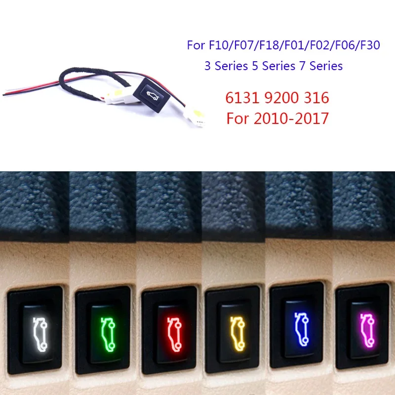 

For Bmw 3 5 7 F Series F20 F30 F35 F10 F11 F01 F02 91319200316 Rear cover switch trunk button electric taildoor button