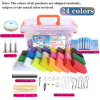 Polymer Clay 24 Colors, Modeling Clay, Oven Baked Clay With Carving Tools, Perfect For Sculpture, Crafts, DIY Projects