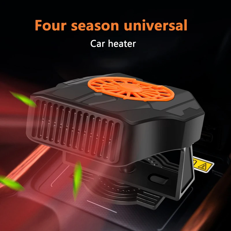 Electric Car Heater Air Cooler Fan 12V/24V Portable Demister Defroster Heating Fan 120W Dryer Windshield Defogging Accessroies