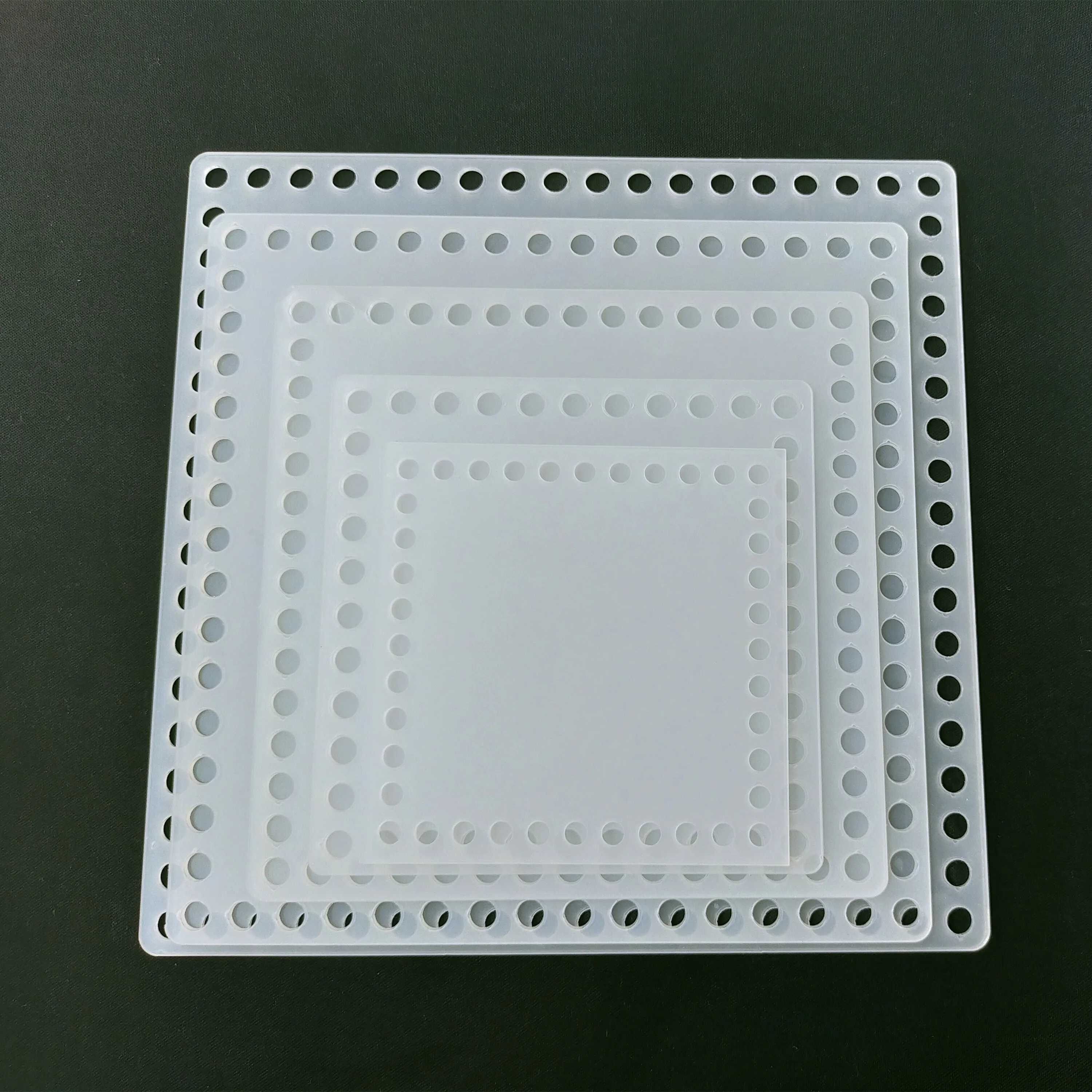 10pcs Clear Square 10cm/12cm/15cm/18cm/20cm Acrylic Cast Plexiglass PMMA Plate For Knitting Bag