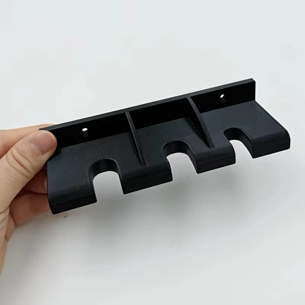 Black Ratchet Wrench Holder Multiple Slots Space Saving Ratchet Wrench Storage Rack Screws Not Included Wall Mounted