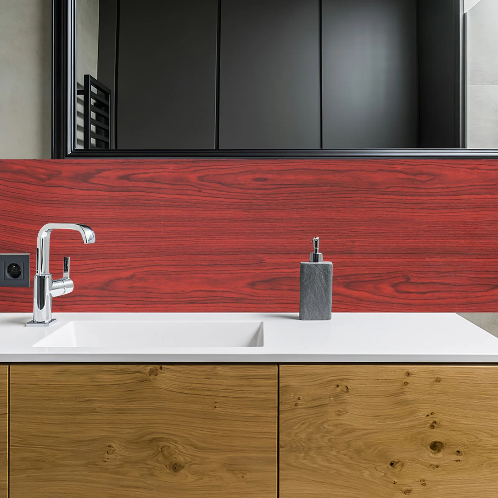 

Thickened PVC Wood Wallpaper Self Adhesive Waterproof Peel Stick Wood Grain Wall Sticker Furniture Renovation Home Decor